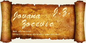 Jovana Zoćević vizit kartica